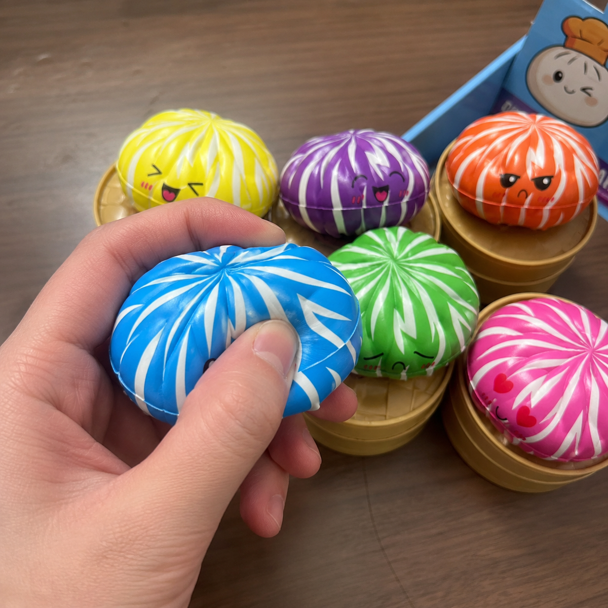 Neon Stripe Dumpling Squishy