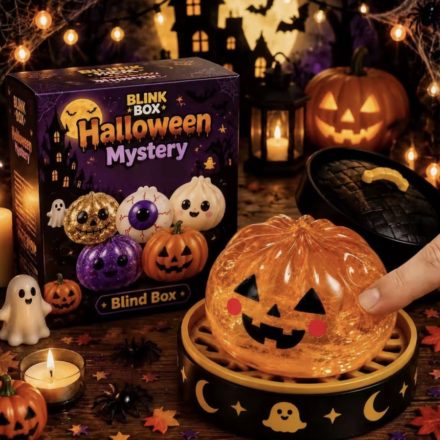 Halloween Mystery Box with pumpkin dumpling squishy