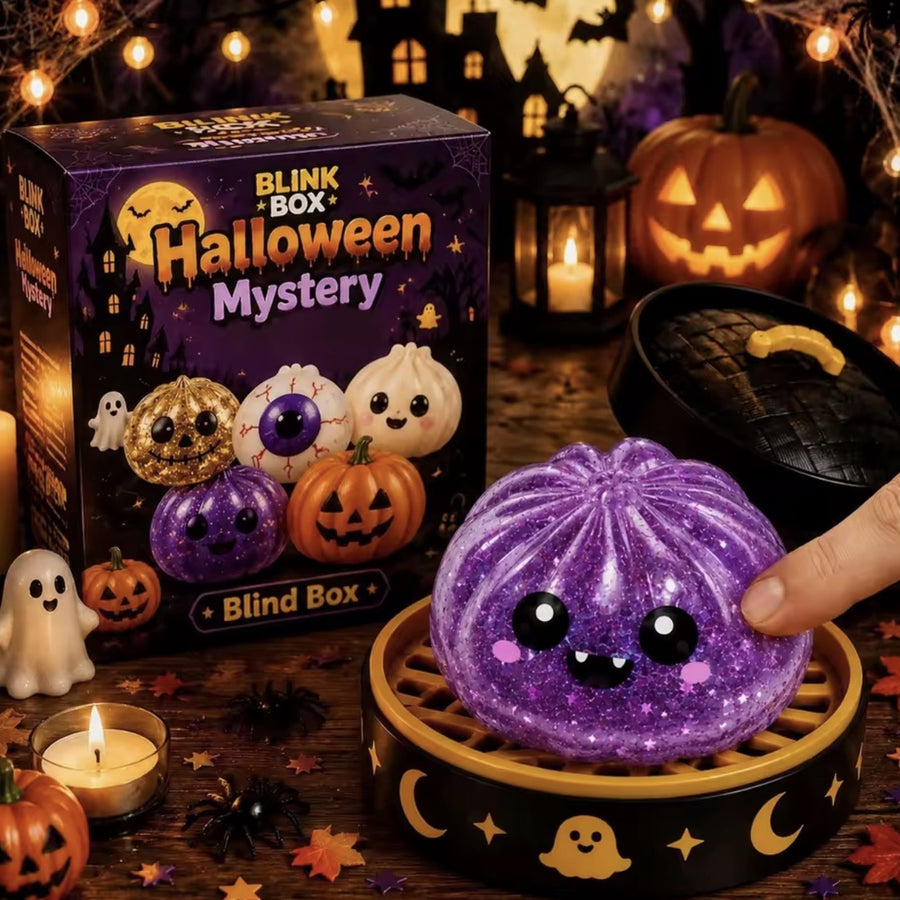 Purple glitter dumpling squishy